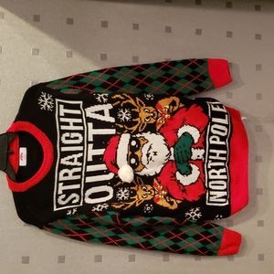 Holiday Time Black and Red Christmas Sweater